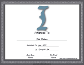 I Monogram Certificate