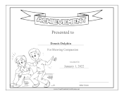 Kids Achievement Award Compassion BW certificate