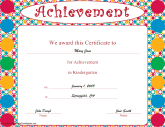 Achievement in Kindergarten