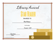 Library Award Star Reader