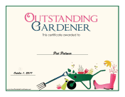 Outstanding Gardener Award