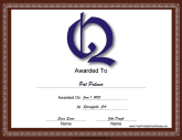 Q Monogram Certificate