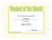 Student Of The Month August