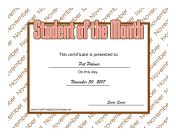 Student Of The Month November