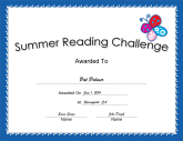 Summer Reading Challenge Blue