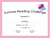 Summer Reading Challenge Pink