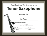 Tenor Saxophone Instrumental Music