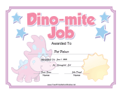 Triceratops Certificate Pink