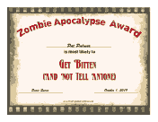 Zombie Award Get Bitten