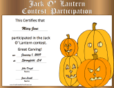 Halloween Jack-o-Lantern Contest Participation