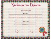 Kindergarten Diploma