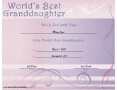 World's Best Granddaughter