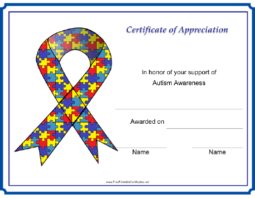 Autism Awareness Ribbon