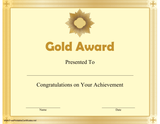 Gold Award