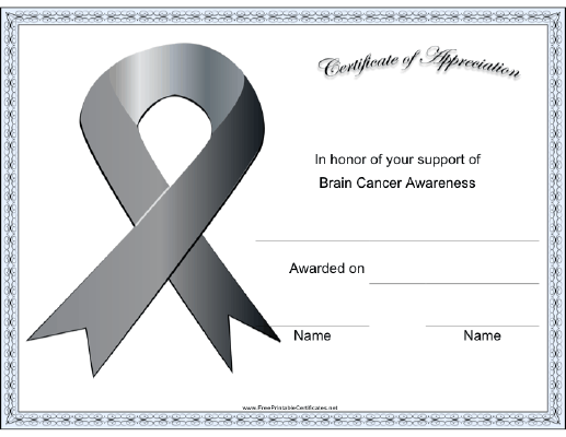 Brain Cancer Awareness Ribbon