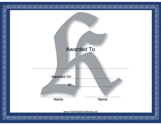 K Monogram