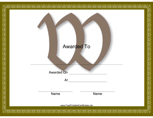 W Monogram