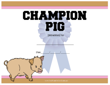 Champion Pig