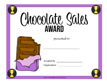 Chocolate Sales Award
