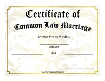 Common Law Marriage