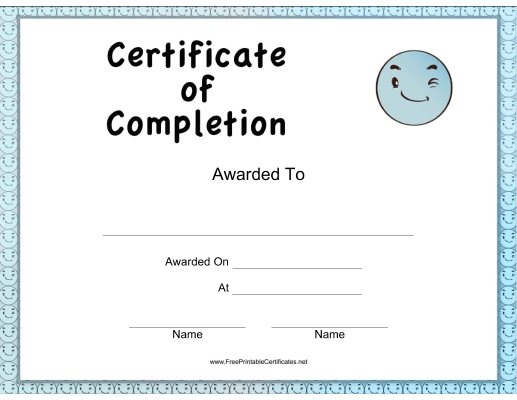 Blue Smiley Completion