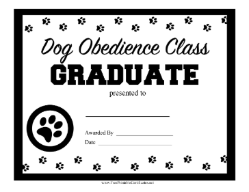Dog Obedience Graduate