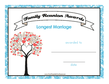 Family Reunion Longest Marriage