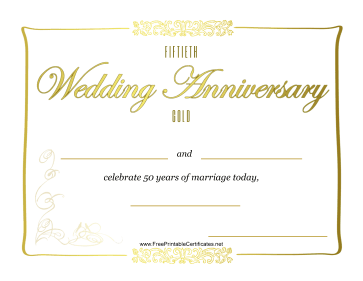 Fiftieth Wedding Anniversary