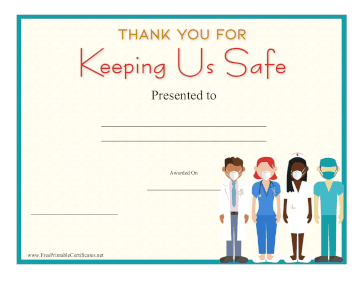 First Responder Keeping Us Safe Award