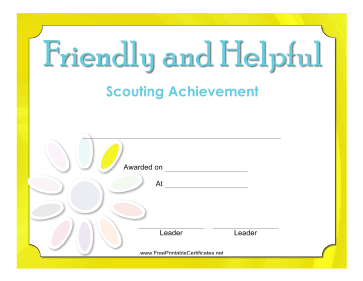Friendly And Helpful Badge