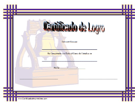 Certificado de Logro en Historia