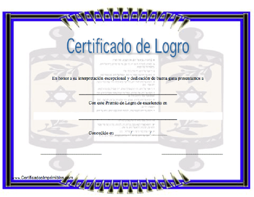 Certificado de Logro