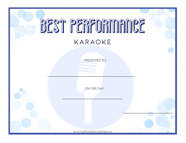Best Karaoke Performance