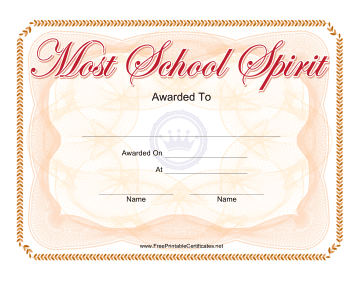 Most School Spirit Yearbook Award