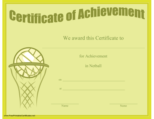 Achievement in Netball