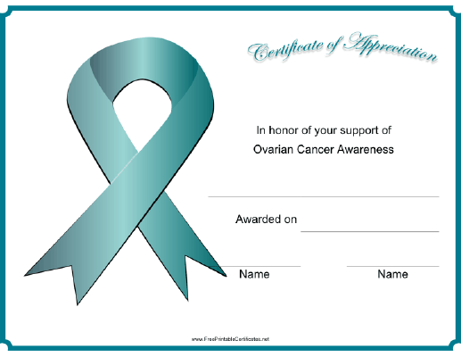 Ovarian Cancer Awareness Ribbon