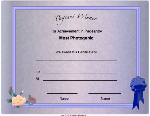 Pageant Most Photogenic Achievement