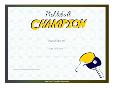 Pickleball Champion