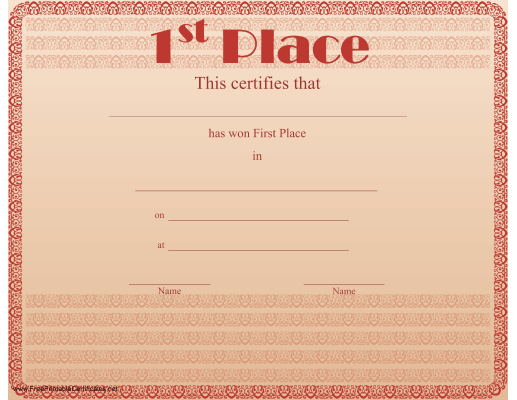 1st Place