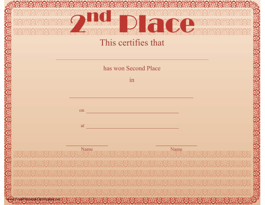 2nd Place