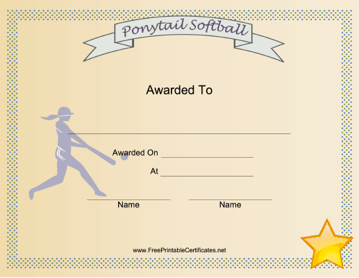 Ponytail Softball