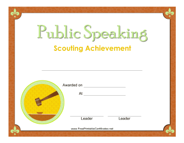 Public Speaking Badge