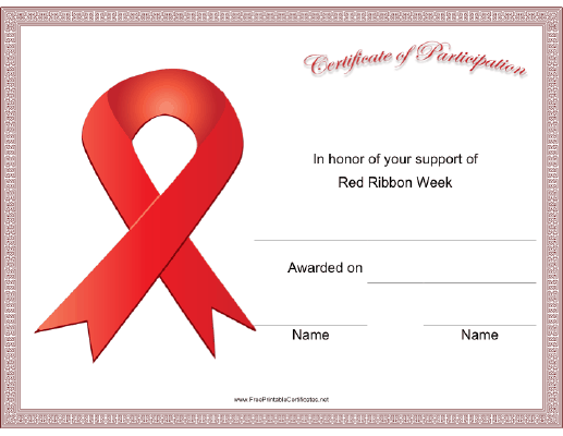 Red Ribbon Week Ribbon