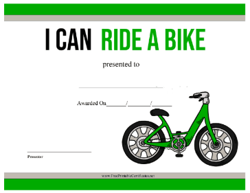 Ride A Bike Award