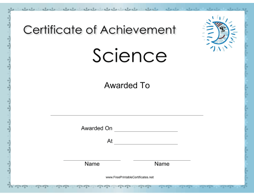 Science Achievement Moon