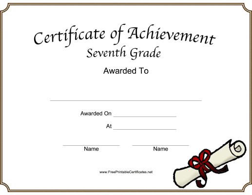 Seventh Grade Achievement