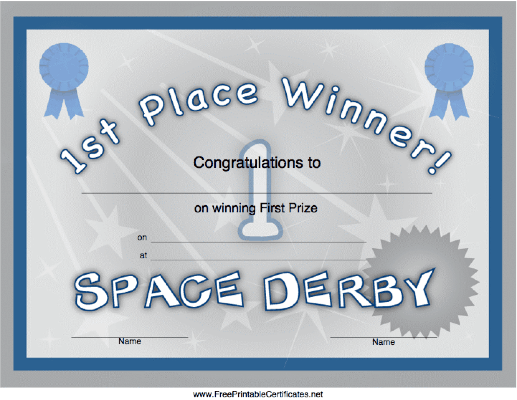 Space Derby 1st Place