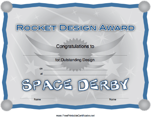 Space Derby Rocket Design Award