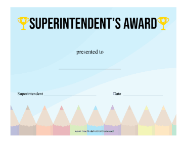 Superintendents Award