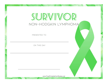 Survivor of Non-Hodgkin Lymphoma